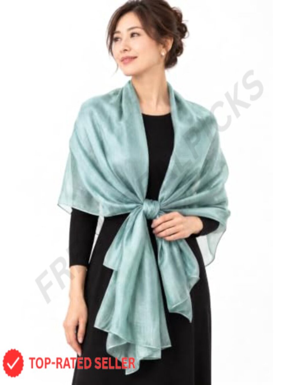 Silk Feel Long Scarf Wrap Shawl Polyester Linen 75x40in